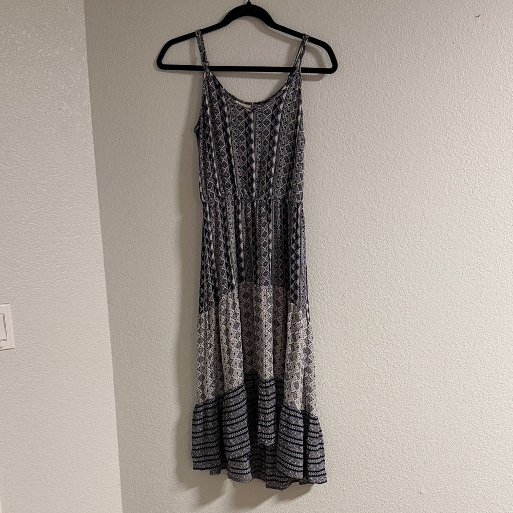 Knox Rose navy, and white maxi slip dress, size XS